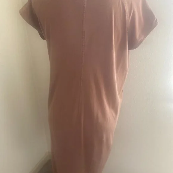 Everlane Women's Luxe Cotton Side-Slit Tee Dress Chocolate Size XS - Picture 6 of 9